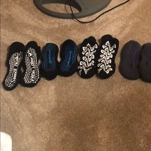 “Sticky” socks (rubber stickies on bottom)